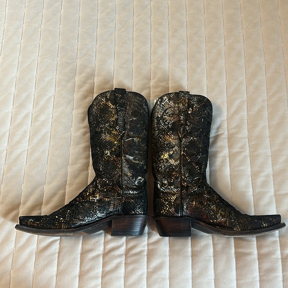 Lucchese Boots, 1883, Black/Shimmer, 7.5 - Picture 3 of 8